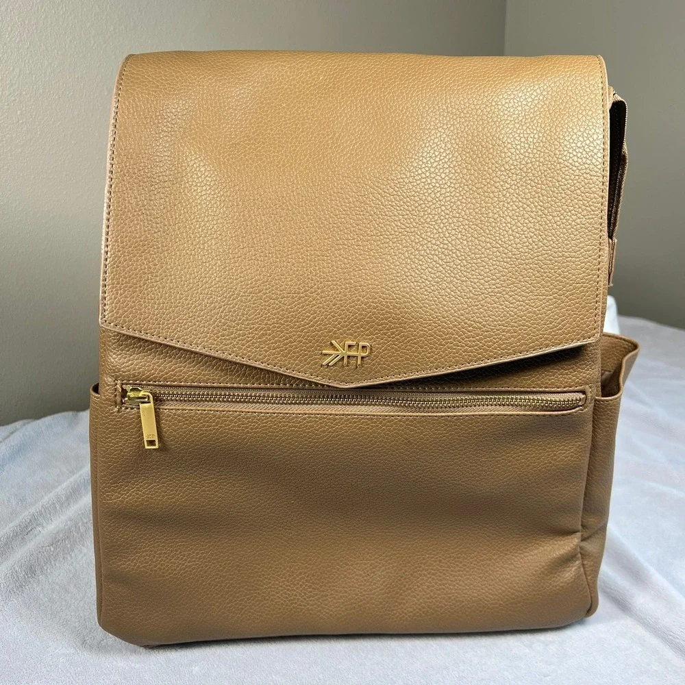 Freshly Picked Diaper Bag Backpack Butterscotch/Tan 14x12x7 Preowned Nice